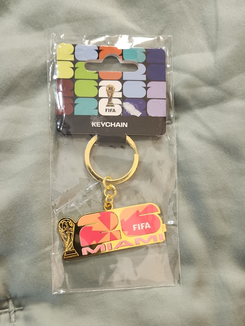 Miami Gold & Pink Keychain - Official Keyring